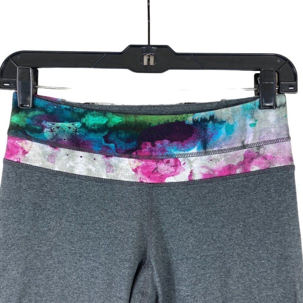 Lululemon Groove Pant Blurred Blossoms Heathered Fossil Flare Yoga Pants *FLAWS* - Picture 2 of 13